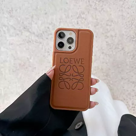 loewe leather embossed iphone case