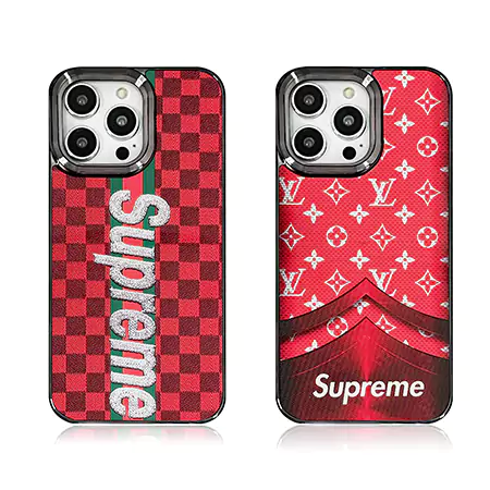supreme strong magnetic side - sticker carbon fiber pattern hot - stamped silver electroplating iphone case