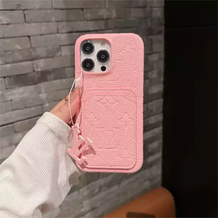 louis vuitton multi - color litchi texture card holder iphone case