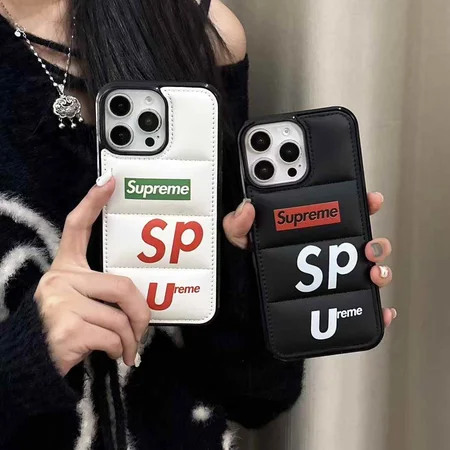 supreme leather iphone case