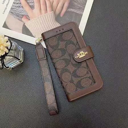 coach premium wallet style card holder iphone case