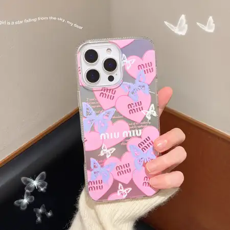 miumiu pink heart iphone 16/16pro/pro max case