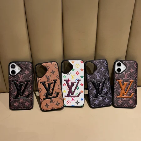 Leather LV large logo phone case