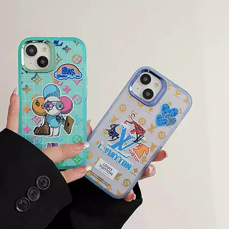 louis vuitton sunflower semi-transparent animal print stand iphone 16/16pro/pro max case