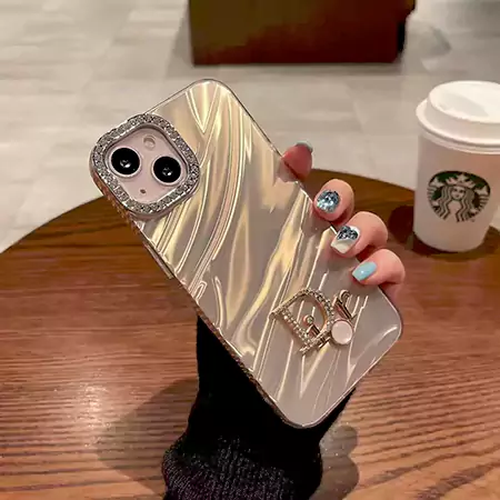 dior diamond - accented pleated iphone case