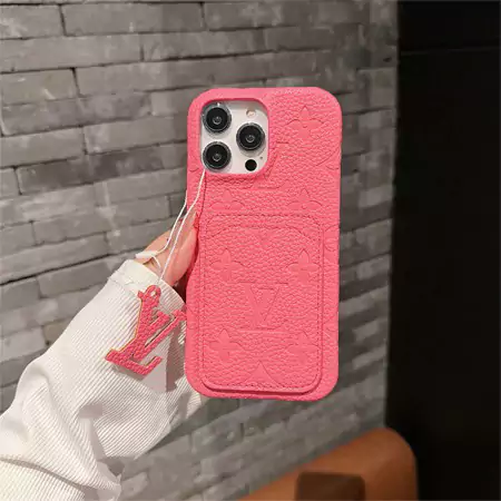louis vuitton multi - color litchi texture card holder iphone case