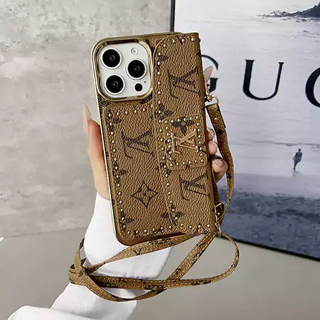 LV rivet card - slot cross - body iPhone case