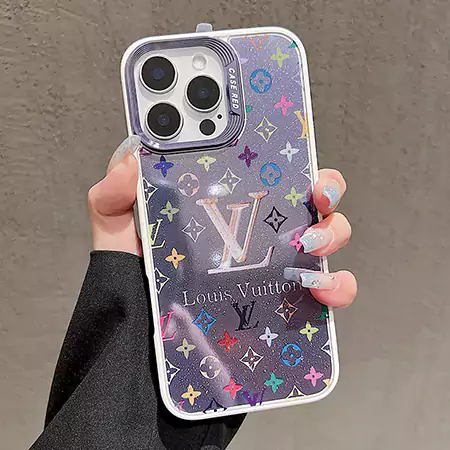two - tone LV glitter epoxy iPhone case