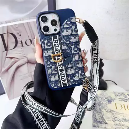 Dior - style long - strap iPhone case