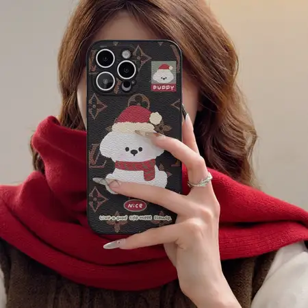 louis vuitton christmas puppy monogram iphone case