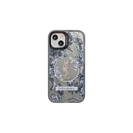 ysl semi-transparent floral iphone 16/16pro/pro max case