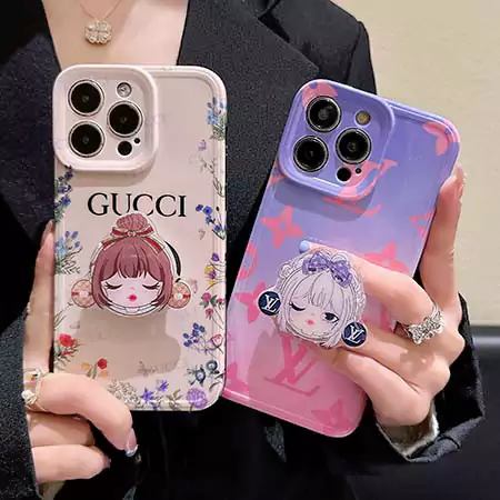 gucci & louis vuitton doll - stand glossy iphone case