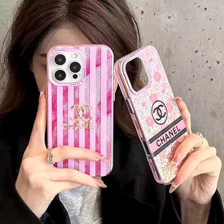 chanel pink flower horizontal stripes vertical stripes iphone case