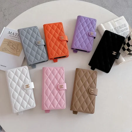chanel magnetic quilted embroidered wrist leather iphone case