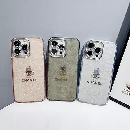 chanel glitter laser logo iphone case