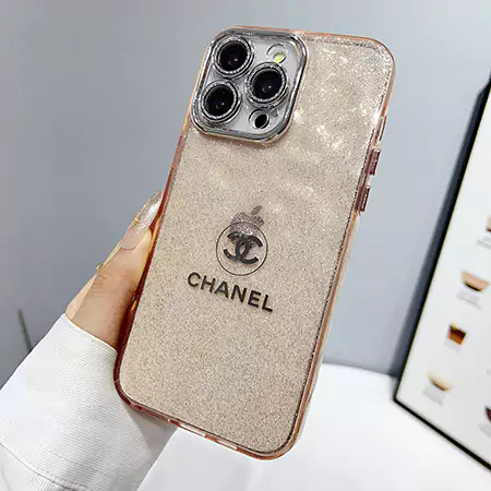 chanel glitter laser logo iphone case