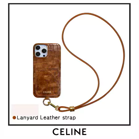 celine alligator - embossed card holder cross - body ring - holder iphone case
