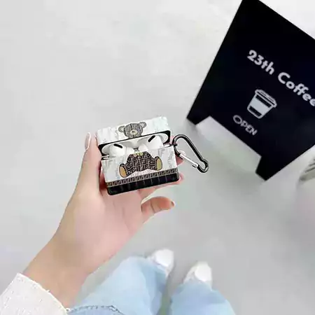 Fendi Fendi bear pattern AirPods case