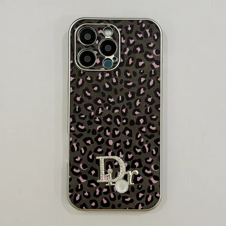 dior leopard print electroplated iphone case