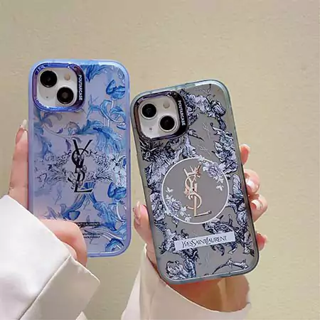 ysl semi-transparent floral iphone 16/16pro/pro max case