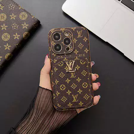 louis vuitton metal logo cardholder electroplated iphone 16/16pro/pro max case