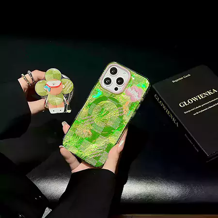 LV green plaid magnetic stand iPhone case
