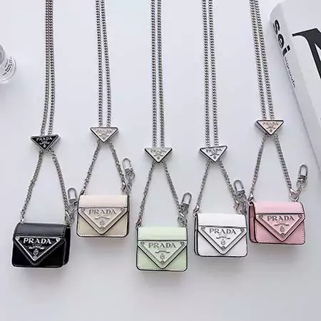 Prada - inspired large triangle - logo AirPods case