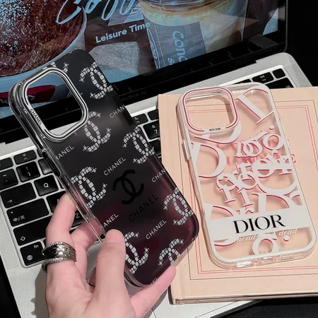 white dior black chanel iphone case