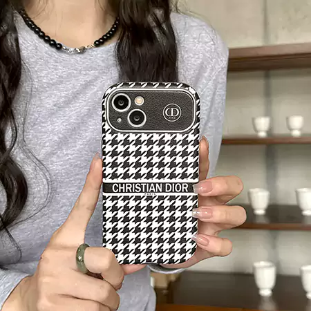 dior houndstooth large window iphone case