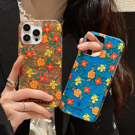 chanel blue - base broken - flower iphone case