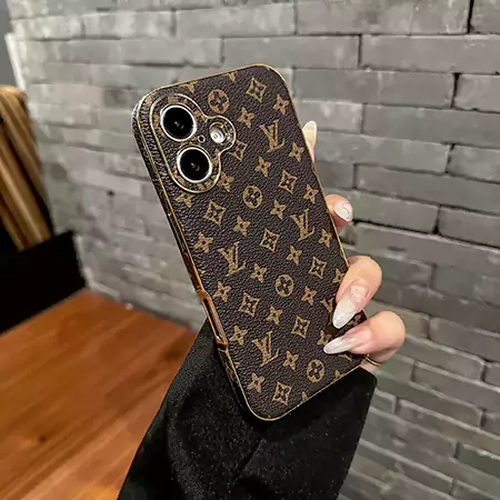 leather large and small monogram iPhone case