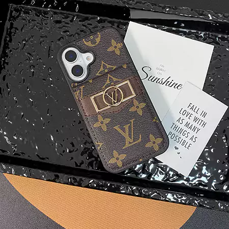 LV Daphne gold - logo card - holder iPhone case