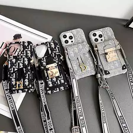 dior crossbody lock card holder fabric iphone 16/16pro/pro max case