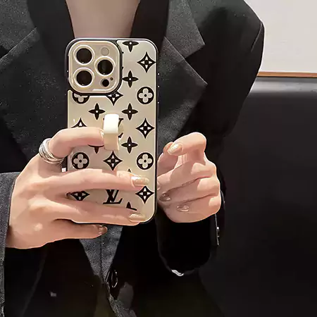 LV Macaron glossy finish invisible stand iPhone case