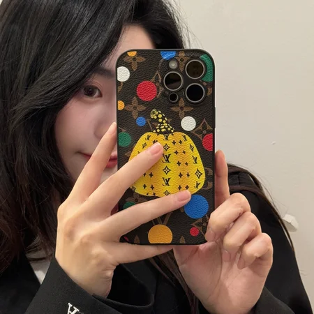 Leather LV pumpkin phone case