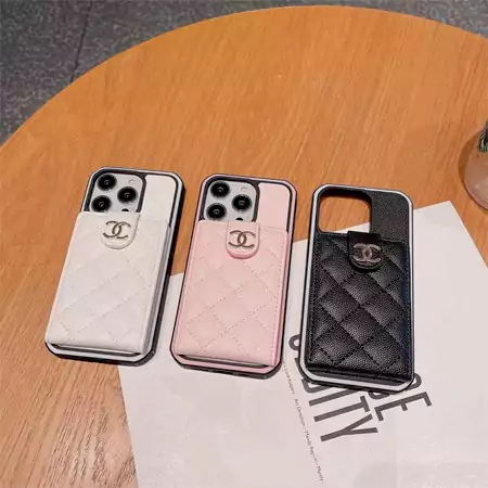 chanel embroidered quilted card holder two - tone iphone case
