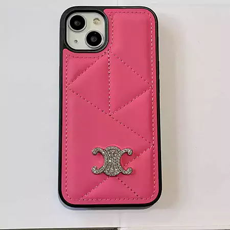 celine folded leather - grain triomphe iphone case