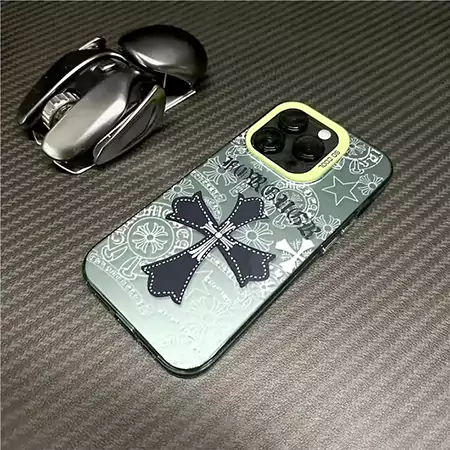 chrome hearts all - over pattern iphone case