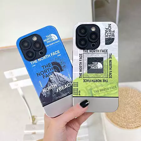 the north face crinkle leather mountain snow iphone 16/16pro/pro max case