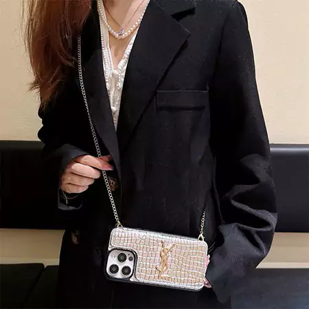ysl crocodile - embossed cross - body card - slot iphone case