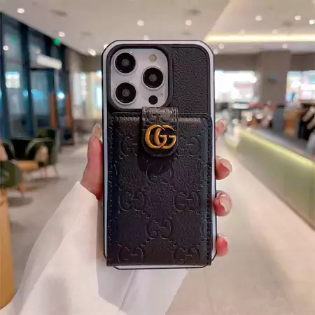 gucci embossed leather card holder two - tone iphone case