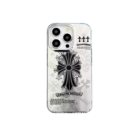 silver chrome hearts iphone case