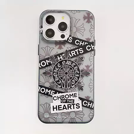 chrome hearts cross and letter stripes iphone case