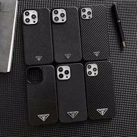 prada black leather iphone 16/16pro/pro max case