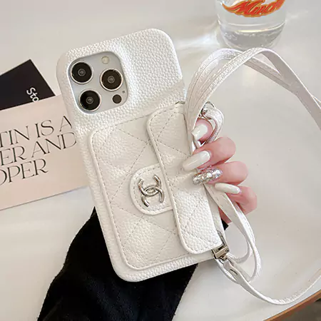 chanel card holder iphone case with lanyard