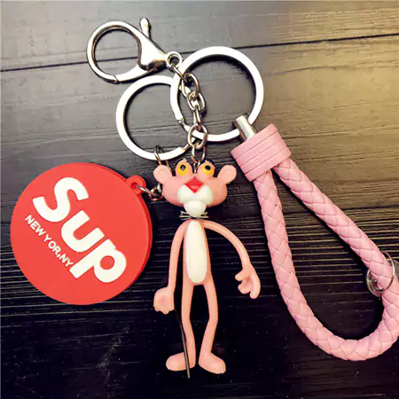 Supreme Pink Panther doll keychain