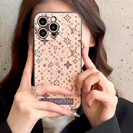 gray - brown iPhone case with small LV logo