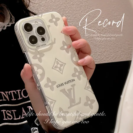 Solid - color creamy LV phone case