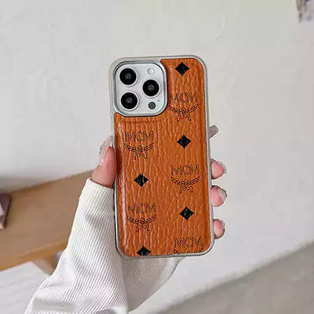 mcm electroplated silver iphone case