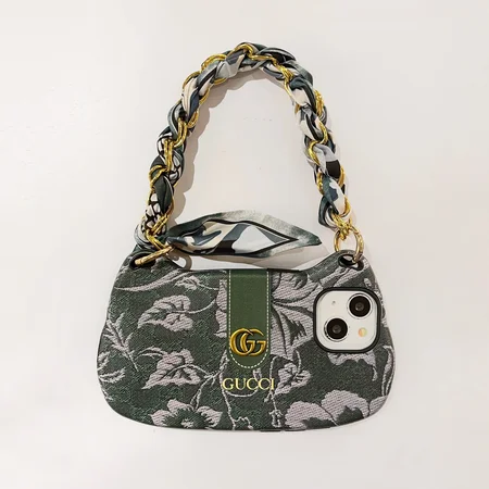 green based gucci print handbag iphone case